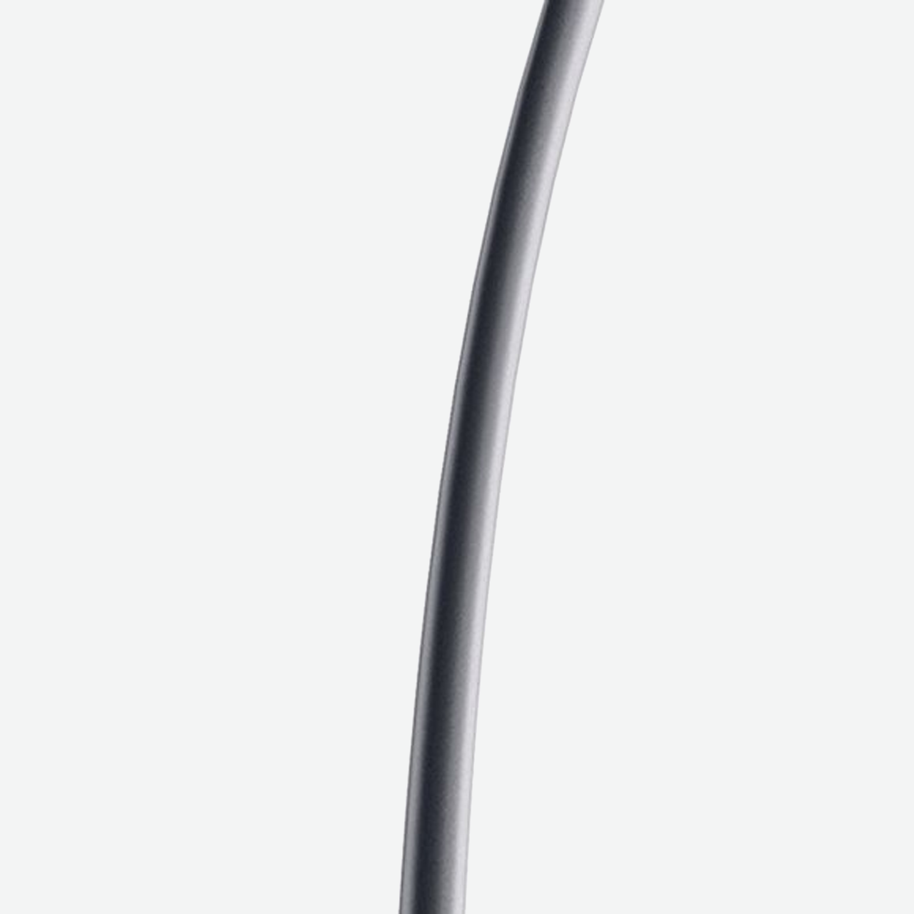 Conical curved pole with plate and intermediate support